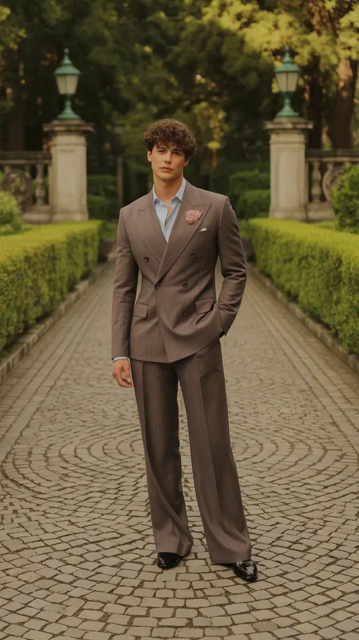 Bespoke royal luxury maroon double-breasted blazer by Attire by Azam, featuring an opulent white fur collar trim, intricate silver embroidery on lapels and cuffs, displayed on a designer mannequin.