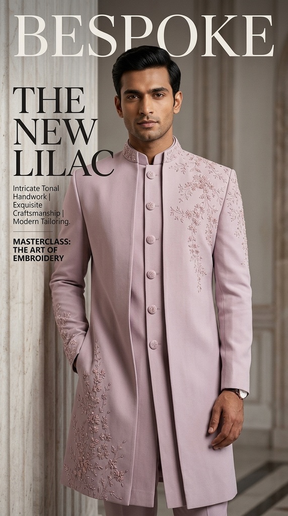 [o12] Rajwada Rose sherwani
