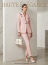 Pastel Pink Floral  Blazer Set