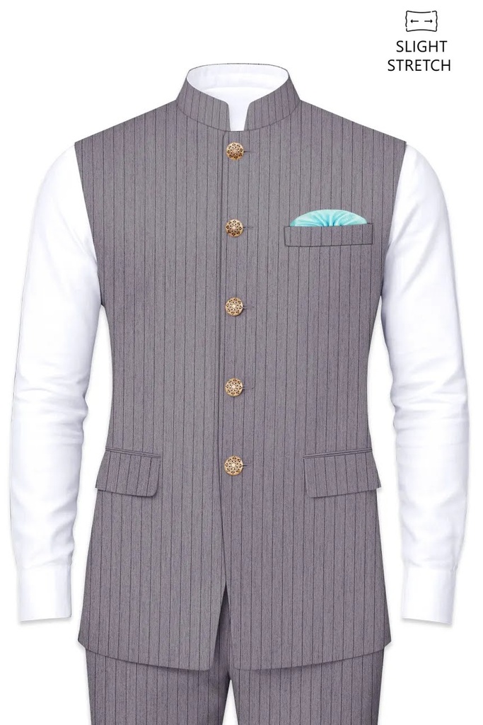 [o15] Grey Pinstripe  Bundi