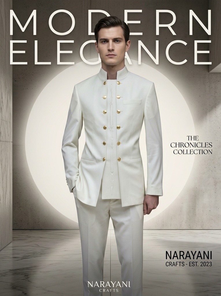 [jodh] White Editorial Suit Set
