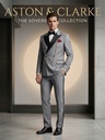 Slate Gray Gold-Chain Tuxedo