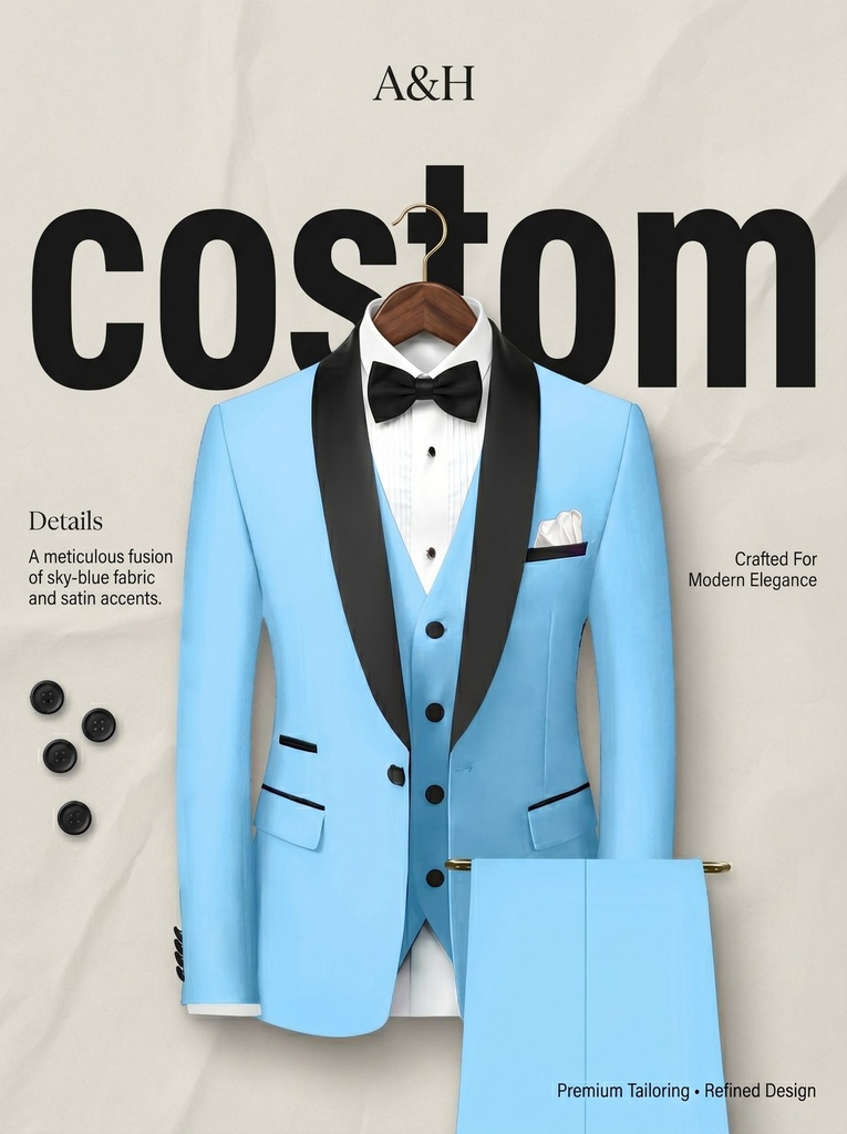 [tuxedo5] Elegance Powder Tuxedo Set