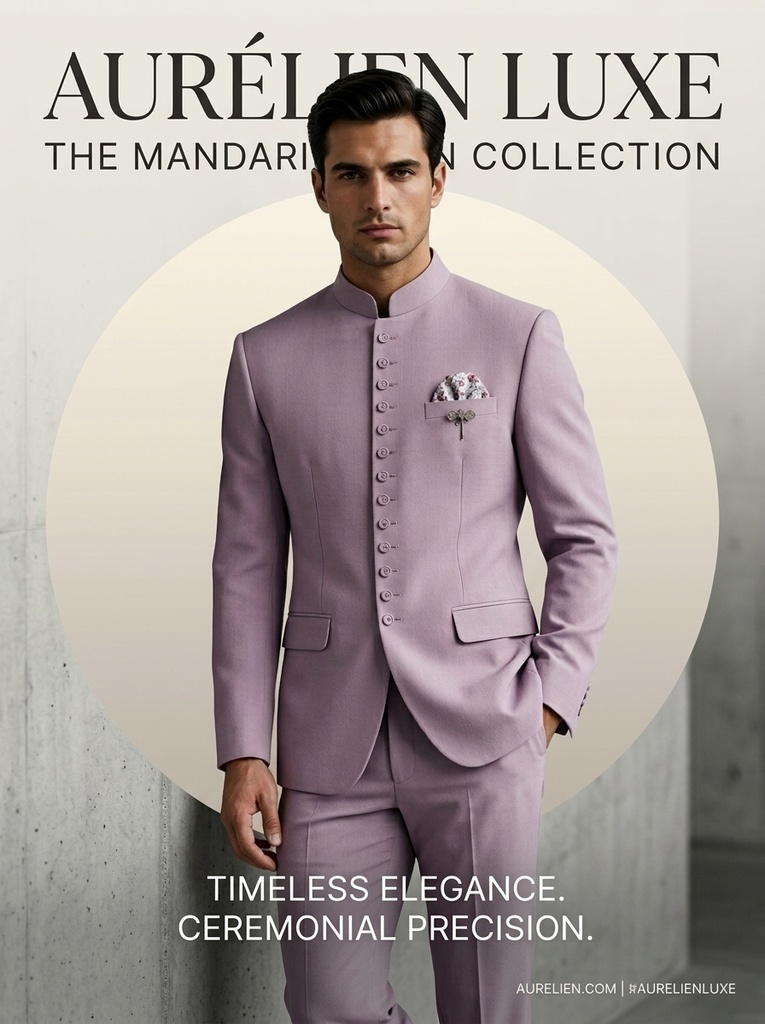 [j] Bespoke Aurélien Mandarin Collection Suit