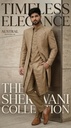 Beige Gold Diamond Embroidered Indo-Western Sherwani